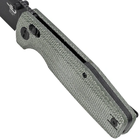 Bestech Slasher Green Micarta, Black Stonewashed D2 Knife (BG56B-2)