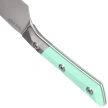 Nóż kuchenny Microtech Santoku 4.2'' Titanium Bolster/Caribbean Blue G10, Stonewashed M390MK (3300B-10CA)