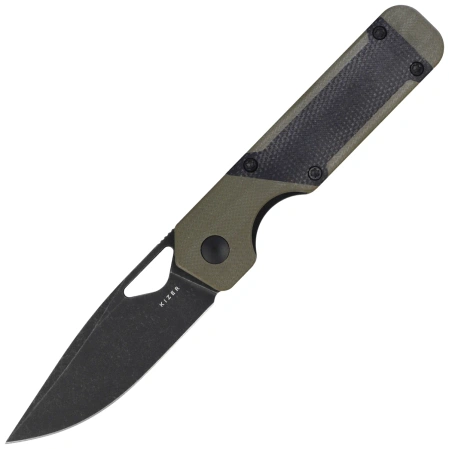 Nóż składany Kizer Mini Militaw Green G10 / Black Micarta, Black Stonewashed Nitro-V by Jonathan Styles (V3634SA5)