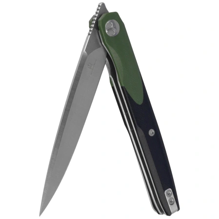 Nóż składany Bestechman Lanza OD Green/Black G10, Satin/Stonewashed 14C28N by Grzegorz Grabarski (BMK14C)