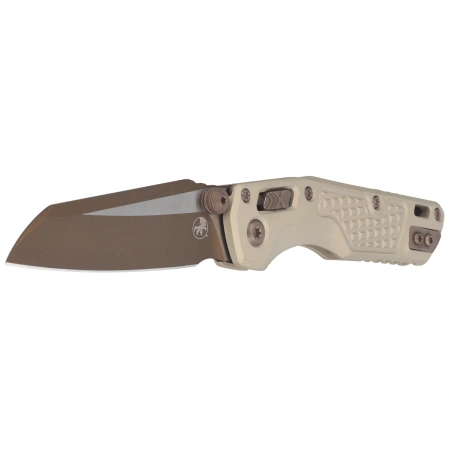 Nóż składany Microtech MSI Mini Ram-Lok S/E Champagne Gold Frag Aluminium, Cerakote RAL-8000 M390MK by Tony Marfione (210M-1FRCG-C19Z23)