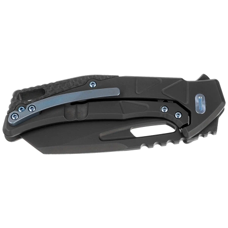 Fox Chronos Black PVD Aluminum Knife, Blue HW, Black PVD MagnaCut by Stefan Merk (FX-552 AL)