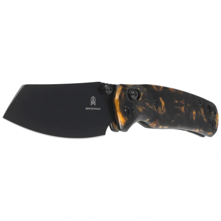 Bestechman Cicada's Wing Knife Dark Gold Resin, Black PVD 10Cr15MoV (BMK06S)