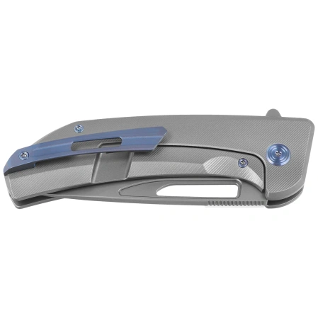 Kubey Knife Hyperion Micro Milling Lines Titanium, Sandblasted CPM S35VN by Jelly Jerry (KB368G)