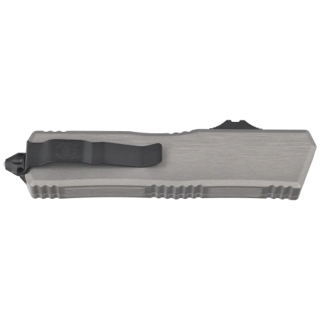 Microtech Scarab II Gen III Executive T/E OTF Knife Natural Clear Aluminum, Black M390MK by Tony Marfione (1177-1NC)