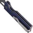 Kizer Little Ringbo Knife Blue Aluminum, Gray PVD / Stonewashed AEB-L by Matija Milović (V3708A3)