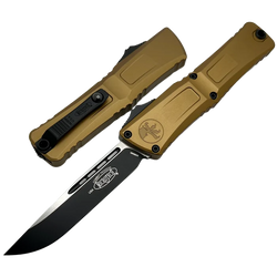 Microtech Combat Troodon Gen III S/E OTF Knife Tan Aluminium, Black M390MK by Tony Marfione (1143-1TA)