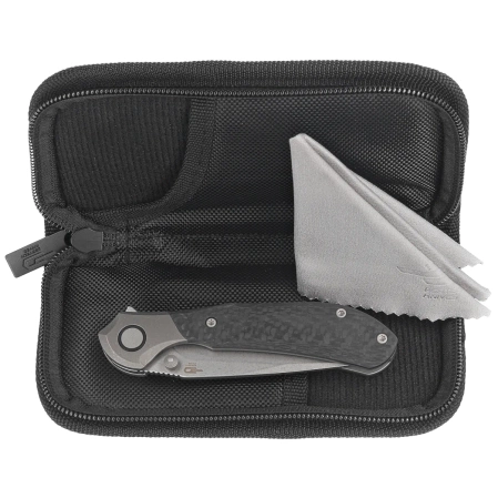 Bestech Constellation Knife Grey Titanium/3K Twill Weave Skin Carbon Fiber, Bead Blasted/Stonewashed MagnaCut by Munko Knives (BT2501D)