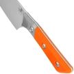 Microtech Santoku 6'' Kitchen Knife Titanium Bolster/Ember G10, Stonewashed M390MK (3200B-10EM)