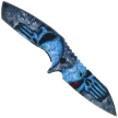 Nóż składany ratowniczy Third Decor Habitat K2944 3D Blue Skull Steel, 3D Blue Skull 420 (TH-K2944)
