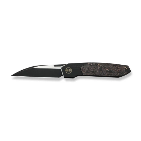 Nóż składany WeKnife Brr15 Black Titanium/Copper Foil Carbon Fiber, Black Stonewashed/Satin M390 by Rafal Brzeski (WE24007-1)
