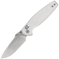 Kizer Khamsin Knife Silver Aluminum, Satin Nitro-V by Maksim Epifantsev (V3791A3)