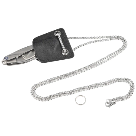 Rike Knife Mini Hummingbird Titanium, Rose Damascus by Richard Wu (RK-MINI-P)