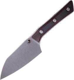 Microtech Santoku 4.2'' Kitchen Knife Black Cherry G10, Stonewashed M390MK (3300-10BC)