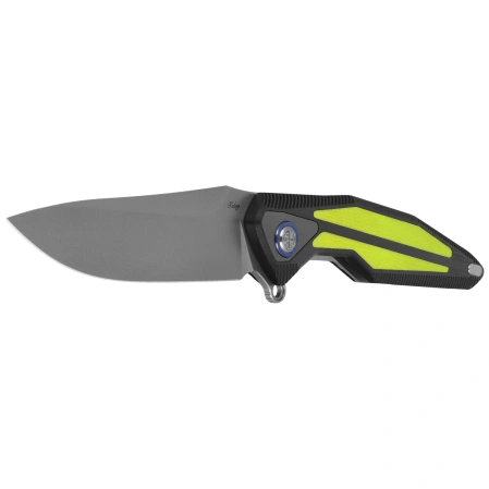 Nóż składany Rike Knife Tulay Black / Fluorescent Green Inlay, Matted 154CM (RK-TULAY-BFG)