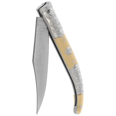 Nóż składany Martinez Albainox Decore White ABS/Zamak, Satin 3Cr13Mov (19794)