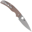 Spyderco Native Chief Sprint Run Knife, Brown G10, Satin CPM 15V by Sal, Eric Glesser (C244GPBN15V)