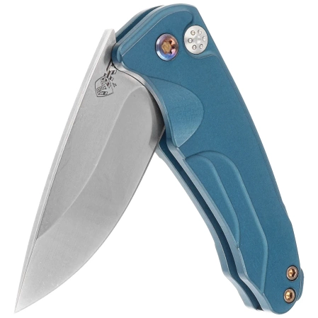 Medford Knife Smooth Criminal Tumbled Blade, Blue Handle, Flamed HW/Clip, S45VN (MK0394TQ-44AU-TFCF-Q4)