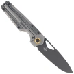 Kizer Serpentine Knife Gray Titanium / Black Micarta, Matte Ultra DLC Elmax by Jonathan Styles (Ki3759FDA2)