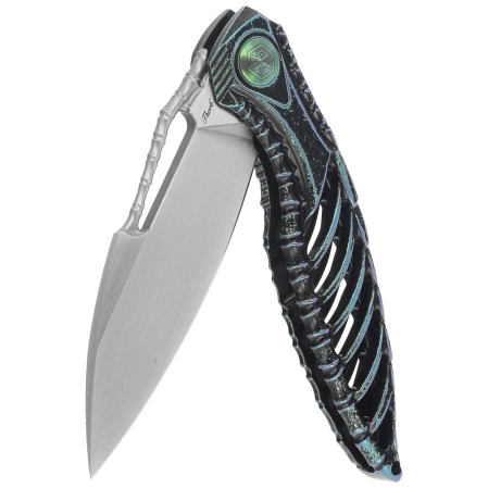Rike Knife RK-Thor6-M-BG Black / Green Titanium, Satin M390
