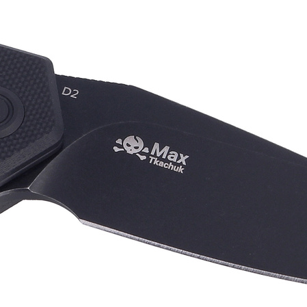 Kubey Knife Cadmus Black G10, Dark Stonewashed by Max (KU055B)