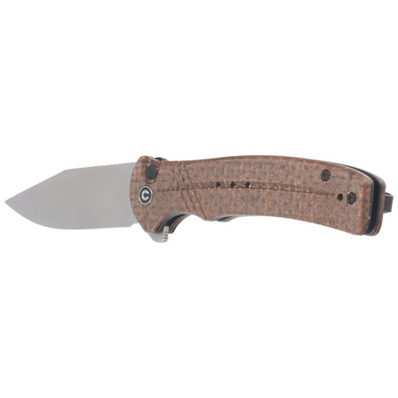 CIVIVI Knife Cogent Brown Micarta, Silver Bead Blasted 14C28N (C20038D-6)