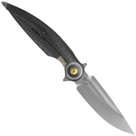 RikeKnife Viper 4 Dark Gray Titanium, Beadblasted M398 by Richard Wu (Viper 4-DG)