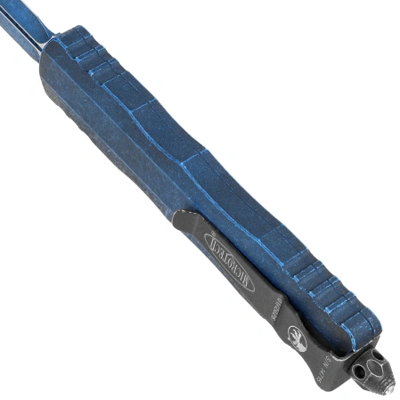Nóż automatyczny OTF Microtech Dirac Delta D/E Weathered Blue Aluminium, Weathered Blue M390 by Tony Marfione (227-1WBL)