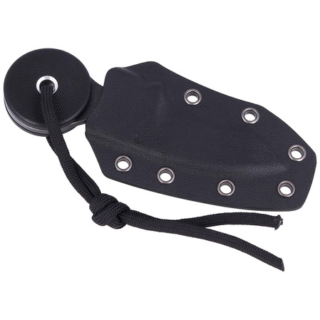 BlackFox Lollypop, Black G10, Black Stonewashed 440C by Tommaso Rumici Neck Knife (BF-755)