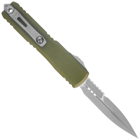 Microtech Ultratech Gen III ZBP Bayonet OTF Knife OD Green Aluminum, Apocalyptic M390MK by Tony Marfione (1120-10APOD)
