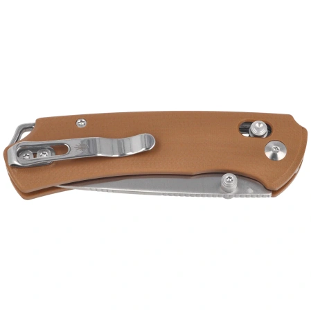 Kizer T1 CD Knife Brown G10, Satin Nitro-V by Uli Hennicke (V3490.2CA2)