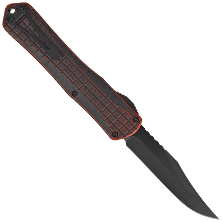 Heretic Manticore X Bowie Breakthrough Orange Grenade Aluminum, Black DLC MagnaCut OTF Knife by Tony Marfione Jr. (H030BF-6A-BRKORG)