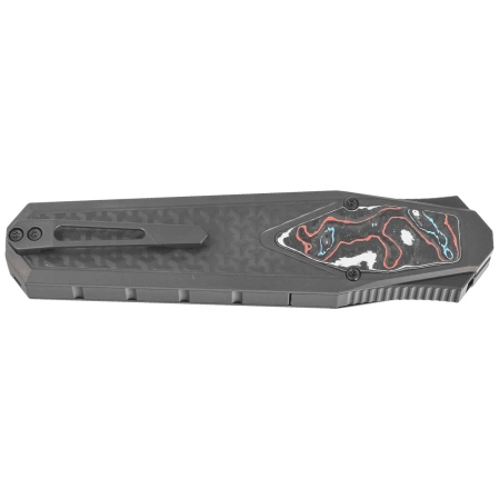 Nóż grawitacyjny Remette Swordfish Black DLC Titanium / Red Blue Carbon Fiber, Black DLC M390 (ZL101B5)