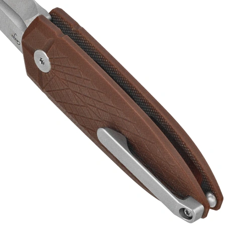Nóż składany Bestech QUQU Brown G10, Satin 14C28N by Gogo (BG57A-3)