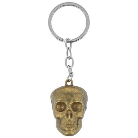 Barbaric Skull Key-Ring Golden Zamak (16217-GD)