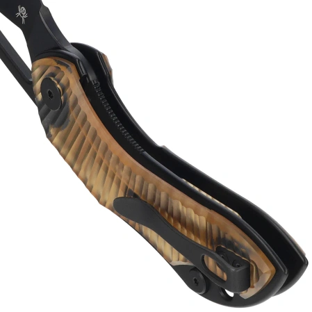 Nóż składany Bestechman Triassic Clear Ultem, Black PVD 14C28N by Denis Simonutti (BMK17E)