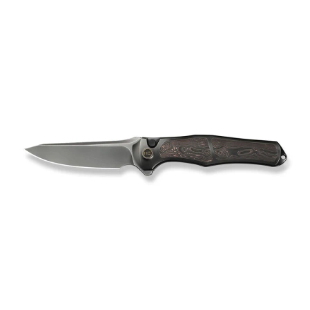 Nóż składany WeKnife 702XI LE No 145/150 Gray Integral Titanium/Copper Foil Carbon Fiber, Polished Gray M390 (WE07B-3)