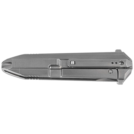 WE Knife Diatomic Polished Bead Blasted Titanium, Polished Bead Blasted CPM 20CV (WE22032-2)