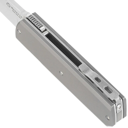 Nóż składany Maserin Silver 410/T Grey Titanium, Satin Elmax by Bruno Bruna