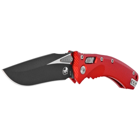 Nóż składany Microtech Amphibian Ram-Lok S/E Fluted Red Aluminium, Black M390MK by Tony Marfione (137RL-1FLRD)