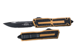 Nóż automatyczny OTF Microtech Scarab II Gen III S/E Tan Aluminium, Black M390MK by Tony Marfione (1278-1TA)