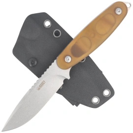 Kubey Civet Knife Yellow Ultem, Beadblasted 14C28N by Maksim Epifantsev (KU425B)