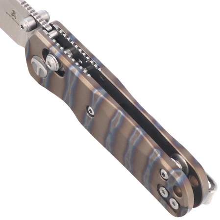 Bestechman Sprite Knife Flamed Titanium, Stonewashed/Satin M390 (BMK21C)