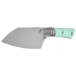 Microtech Santoku 4.2'' Kitchen Knife Titanium Bolster/Caribbean Blue G10, Stonewashed M390MK (3300B-10CA)