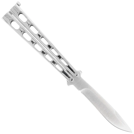 Nóż motylkowy Third Decor Habitat Balisong Silver Stainless Steel, Satin 420 (K2919B)