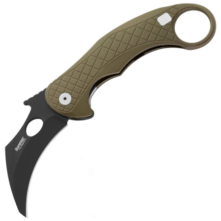 LionSteel L.E.One Green Aluminium, Chemical Black MagnaCut by Emerson Design Knife (LE1 A GB)