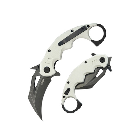 Nóż składany Kubey Mini Wrath White G10, Black Stonewashed 14C28N (KU262I)