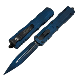Nóż automatyczny OTF Microtech Dirac Delta D/E Weathered Blue Aluminium, Weathered Blue M390 by Tony Marfione (227-1WBL)