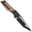 Bestech Knife Cetus Bronze Black Titanium / Natural Canvas Micarta, Black PVD / Satin M390 by Poltergeistworks (BT2304B)