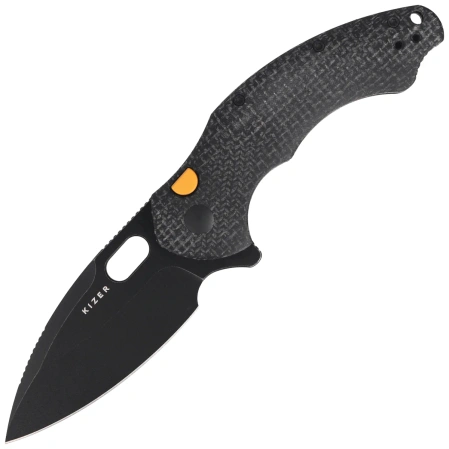 Kizer Roach XL Knife Black Micarta, Black PVD Stonewashed 14C28N (V4477BDA2)